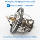 Thermostat 25500-23010 Compatible with Hyundai Kia - 1996-2012 Elantra, 2009-2014 Sonata, Compatible with Sportage 2005-2016, and More Accent Santa Fe Sport Tiburon Tucson Forte Optima Rio Spectra