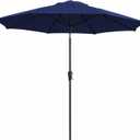 JEAREY 9FT Outdoor Patio Umbrella,Market Table Umbrella with 8 Fiberglass Ribs, Pool Umbrella with Tilt and Crank, UV Protection Lightweight & Wind-Resistant for Lawn, Garden, Deck and Backyard, Navy