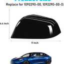 Jaronx Compatible with Tesla Model 3 Side Mirror Cover Replacement 2017 2018 2019 2020 2021 2022 2023 2024 2025, Driver Side Door Wing Rear View Mirror Cover Caps for Model 3 Accessories(Black)