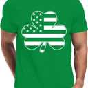 St Patricks Day Shirt Men Saint Patricks Day Shirts Funny Irish Tee Tops (Large, Green)