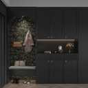 Abyssaly Black Wood Wallpaper 15.7 Inch X 118 Inch Peel and Stick Paper for Countertops, Authentic Wood Look, Durable, Thickening Home Office Decoration