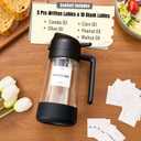 PARACITY Oil Dipenser Bottle with Silicone Bottom, 2 in 1 Olive Oil Sprayer and Dispenser, Oil Spray Bottle 500ML/ 17OZ for Cooking, Kitchen, BBQ, Air Fryer, Salad, Baking(1PC Black)