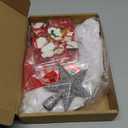 30 Pieces Mini Christmas Tree Skirt Mini Resin Christmas Ornament Miniature Christmas Tree Ornaments Santa Snowman Ornament with Glitter Star Tree Topper for Tree Decoration (Tree Topper in Silver)