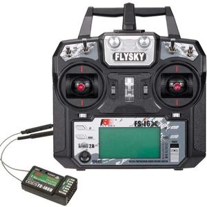 FS-i6X 10CH 2.4GHz RC Transmitter Controller with FS-iA6B Receiver Upgrade Cable for RC Boat Racing Drone (Mode_2)