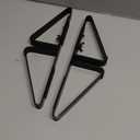 Support Feet for Pet Gate (Updated Version), Pet Gate Metal Support Feet Set of 2 for Extra Wide Foldable Dog Gates, Easy to Install, A Pair of Safety Fence Feet for Wooden Dog Gate, Black