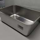 Stainless Steel Litter Box,XXL Metal Cat Litter Box for Big Cats 8IN Deep, Cat LitterBox High Sided Pet Toilet Easy to Clean,Cats Litter Pan for Adult Cats,Non Stick, No Smell