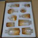 Der Rose Amber Glass Bud Vases Set of 20, Small Bud Vases for Flowers, Rustic Wedding Centerpieces and Home Decor