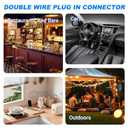30PCS Double Wire Plug in Connector,Pluggable Low Voltage Wire Connector with Locking Buckle,Quick Disconnect Led Light Strip Connectors 2 Pin,No Wire Stripping Cutting 18-22AWG