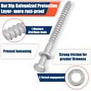 Tandefio 80 Pack 1/2'' X 6'' Lag Screw Bolts with Washer Galvanized