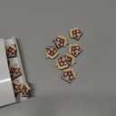 Realspring 60 Pcs Christmas Miniatures for Crafts Gingerbread House Decorations Christmas Miniature Figurines Mini Resin Gingerbread House for DIY Crafts Flatback Embellishment(Classic)