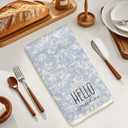 4 Pcs Blue Spring Hydrangeas Kitchen Towels, 27.5x20 Inch Watercolor Floral Decorative Kitchen Hand Towels, Summer Farmhouse Absorbent Dishcloth Fast Drying for Cooking (Hydrangeas)