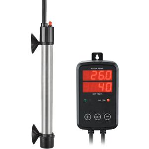 Titanium Aquarium Heater 500W, Submersible Fish Tank Heater with Digital Display Temperature Controller, 0-40 Adjustable, Fast Heating for 65 ~ 95 Gal Saltwater Freshwater Fish Tank, MX-9016(500W)