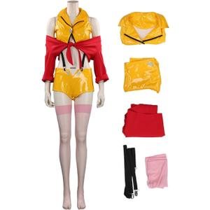 Faye Valentine Cosplay Costume Anime Jacket Bounty Hunter Outfit Halloween Full Set (Small)