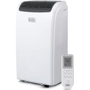 BLACK+DECKER Smart Portable Air Conditioner, 14,000 BTU for Rooms up to 700 Sq. Ft., Smart Portable AC with Follow Me Remote and Window Kit, BPACT14WT, White