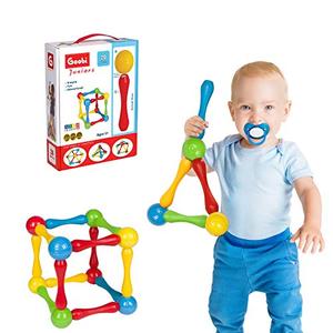 Goobi 15 Piece Construction Set Large Building Blocks Developmental Play Sticks STEM Learning Vibrant Colors Creativity Imagination 3D Puzzle Educational Toys for 1 Year Old Toddlers Preschool