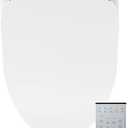 Bio Bidet Slim Two Electric Bidet Toilet Seat Round, Warm Water, Heated Seat, Night Light, Front and Rear Wash, Wireless Remote Control, White