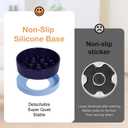 Sted Ceramic Slow Feeder Dog Bowl for Medium Large Breed, Puzzle Dog Food Bowl with Silicone Base, Maze Blue (Large-9.5 inches)