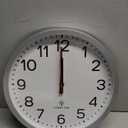 AKCISOT Atomic 12 Inch Wall Clock Analog Clocks for Indoor Kitchen, Battery Operated Clock for Bedroom Office Classroom Living Room(Silver)