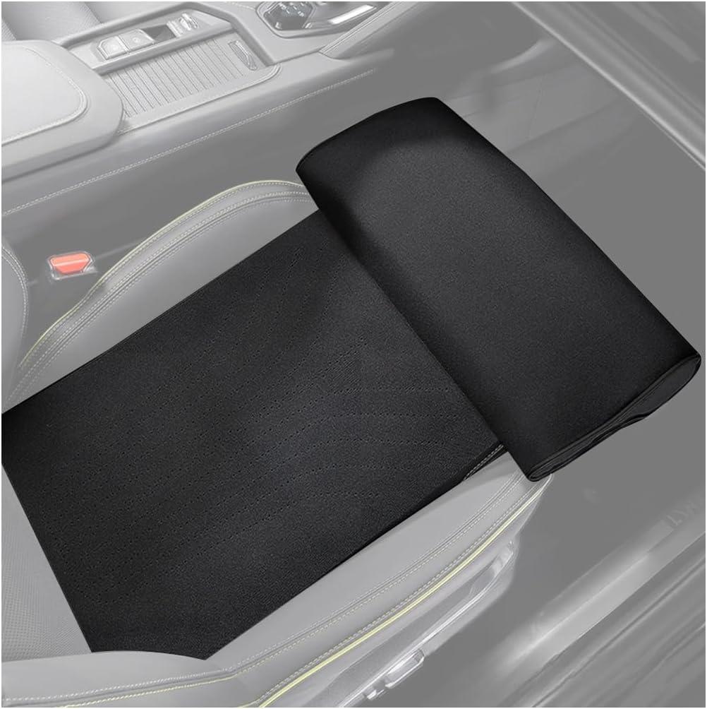 HZEL Car Seat Extender Leg Support Cushion, Lengthen Memory Foam Vehicle Front Seat Leg Support Extension Pad for Driving, Comfortable Automobile Extended Thigh Pillow, Universal Fit (Black)