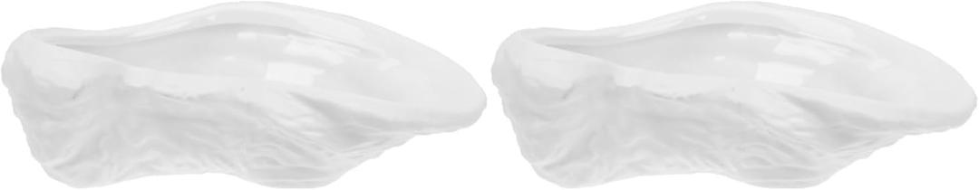 Hemoton Creative Ceramic Sauce Plate 5.11 Inch Decorative Oyster Shape Condiment Tray for Serving Soy Sauce and Seasonings Ideal for Home and Restaurant Dining