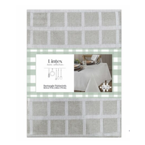 Lintex Tablecloth 52x70 Inches, Gray 