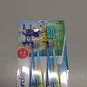 Jordan* ® | Step 3 Toothbrush for Children | Toothbrush for Ages 6 to 9 Years | Soft Bristles, Double Ergonomic Handle & BPA-Free | Blue & Green | Pack of 4