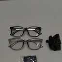 Gaoye Blue Light Glasses for Computer & Gaming - Anti UV Ray Lenses, Scratch-Resistant & Comfort Fit (Black & Transparent Grey)