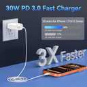 iPhone 17 16 15 Charger Fast Charging,30W USB C Charger Type C Charger Phone Chargers iPhone&10 Ft Long USB C to C Cable Fast Charging Cord for iPhone 17 Air/17 Pro/17 Pro Max/16 15 Pro Max Plus,iPad