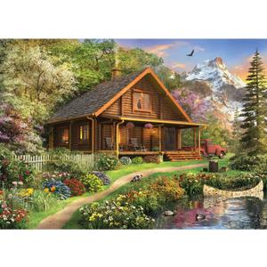 500 Pieces Puzzle for Adults, Birds Bath Flower Fence Puzzle, Recycled Cardboard Animals Jigsaw Puzzle 500 Pieces, Challenging Game Home Decor Birthday Party Gift Toy for Adults Seniors 20.5 x 15 in