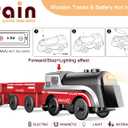 Battery Operated Train for Wooden Track, Motorized Train for Toddlers 3+ Years Old, 3Pcs Trains Toy Set Electric Trains Compatible with Thomas, Brio, Chuggington, Melissa and Doug