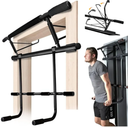 2025 Upgraded Pullup Bar and Dip Bar Station - FULL BODY Home Gym, Easy Storage, Power Tower Dip Station and Pull-up Bar for Doorway, Collapsible Dip Station, No Door Damage, High Weight Capacity,