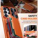 Vizvera for Samsung Galaxy S26 Ultra Case Wallet RFID [Cards Holder][Camera Cover][Edge Raised] Full Body Rugged Shockproof Silicone Phone Case for Galaxy S26 Ultra 6.9" 2026, Spritz Orange