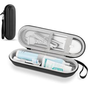 Toothbrush Travel Case for Oral B/Oral-B Pro 1000 1500 5000 7000 & Philips Sonicare 4100 1100 5300 5100 6100/iO Electric Toothbrush, Hard Protective Storage Bag (Black)