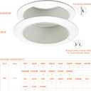 HALO E26 Series 6 in. White Recessed Ceiling Light Fixture Trim with White Straight Side Metal Baffle