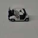 KiNSFUN Golf Cart 4" Die Cast Metal Model Pullback Action Toy (White)