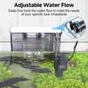 AQQA Quiet 20-30 Gallon Fish Tank Filters - Auto Start Hang on Back Aquarium Filter, 6W/ 8W Adjustable Flow, Deodorization Decontamination Filter System AQ168 (6W 158GPH)