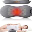 Benazcap 3-in-1 Electric Lumbar Support Pillow for Bed and Chair, Smooth Spine Triple Fusion Back Massager with Heated, Vibration and Traction for Lower Back Pain Relief and Spine Support