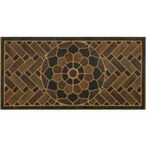 Mohawk Home Medallion Grain Casual Ornamental Gray 2' X 4' Door Mat Perfect for Porch, Garage (Grey)