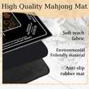 Gothic Floral Moths Mahjong Mat 31.5 x 31.5 Inch, Dark Cottagecore Academia Moody Floral Non-Slip Noise Reduction Mahjong Table Mat for American Mah Jong Poker Card Board Games Dominoes