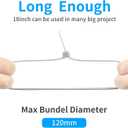 18 inch Yellow Zip Ties Heavy Duty 100 PACK, 200 LBS Ultra Exclusive Strong Plastic Wire Ties, Large Cable Ties Extra Long Tie Wraps, Indoor and Outdoor UV Resistant