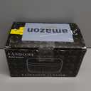 Ultrasonic Cleaner Set with Basket & Light, 304 Stainless Steel Tank, Includes 2100ml Cleaning Solutions for Silver, Gold, Diamond Rings, Retainers, Glasses, Dentures & Watches (Black)