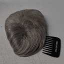 REECHO Hair Topper for Women - 100% Japanese Revolutionary Fiber Short Toupee Wiglet Topper Hairpiece for Women with Thinning Hair Loss Lightweight Large Base for Full Coverage - Silver