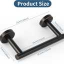 Newfun Oil Rubbed Bronze Toilet Paper Holder, SUS 304 Stainless Steel Adjustable Double Post Pivoting Toilet Paper Roll Holder Wall Mount for Bathroom