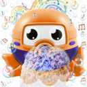 Chuchik Bubble Bath Maker for The Bathtub. Blows Bubbles and Plays 24 Childrens Songs  Baby, Kids Bath Toys Makes Great Gifts for Toddlers  Sing-Along Machine (Orange Octopus)