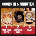 PIEZANO XL 14 Inch Electric Indoor Pizza Oven Heats up to 800F - Pizza Maker with Stone for Crispy Crust Pizza, Cooks in Under 6 Minutes, Countertop, Dual Heat Control, Peels & Scraper Included