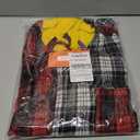 Womens Button Down Shirt Plus Size Blouse Shirts Tartan Plaid Color Block Casual Oversized Boyfriend Hooded Outwear Red (S)