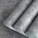 Gray Concrete Contact Paper Matte Thick Textured Grey Cement Wallpaper Peel Stick Countertop Contact Paper Removable Waterproof Adhesive Industrial Style Wall Sticker Kitchen Table Vinyl Wrap (16" x 118")