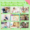 3 x Magnetic Daily Chore Chart, Dry Erase Task Board-One Chart & 80 Jelly Stickers, Behavior Reward Chart System Monster-Themed Behavior Tracker for Kids Daily Routine, Potty Training