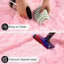 Pink Rugs for Living Room, Large Fluffy 6x9 Area Rugs for Bedroom, Fuzzy Shag Soft Non-Slip Carpet for Kids Girls and Boys Nursery Dorm Indoor Room Home Decor (6ft X 9ft, Pink)