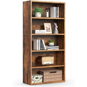 Sweetcrispy 5 Shelf Bookcase Open Display Bookshelf Storage Organizer